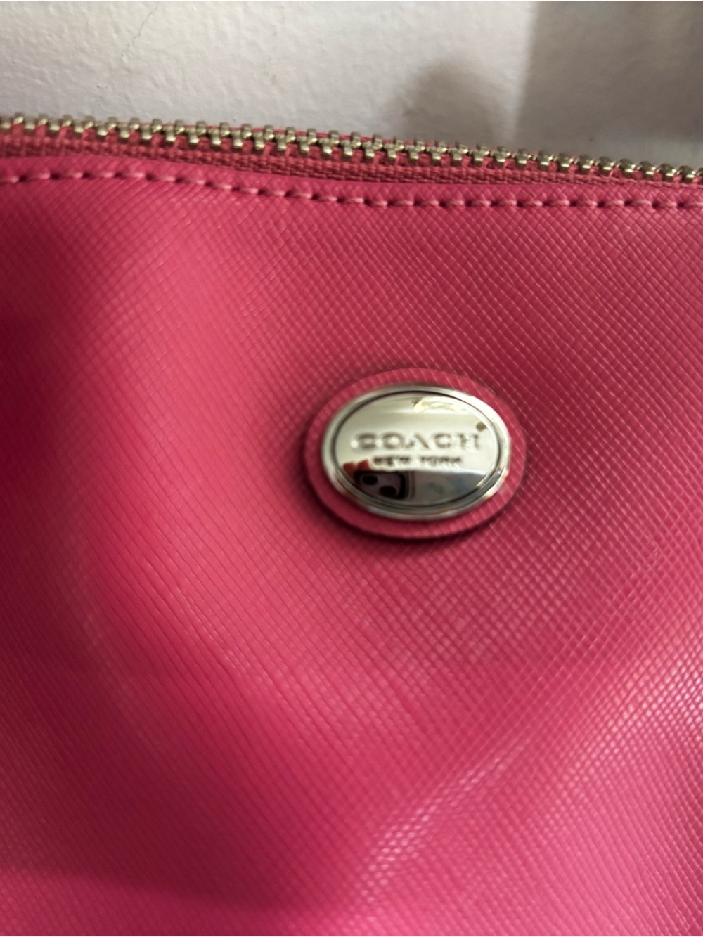 COACH Peyton Cora Domed Satchel in Pink Saffiano Leather - Picture 10 of 12